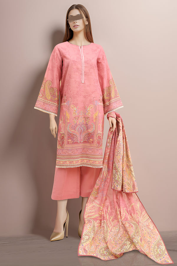 Unstitched Printed Lawn 2 Piece (Shirt/Dupatta)