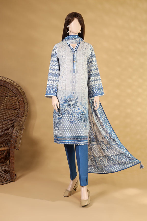 Unstitched Printed  Lawn Shirt