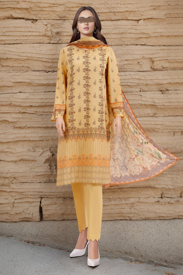 Unstitched Printed Lawn 3 Piece