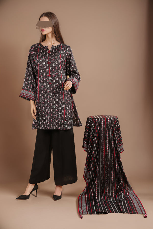 Unstitched Printed Lawn 2 Piece (Shirt/Dupatta)