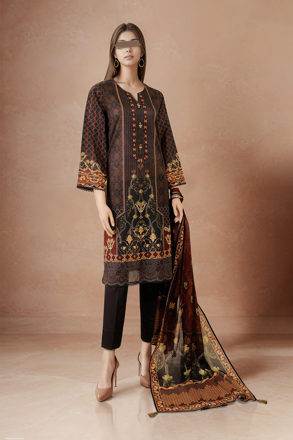 Unstitched Printed Lawn 3 Piece