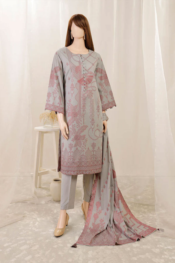 Unstitched Jacquard Cotton 3 Piece