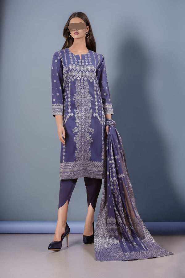 Unstitched Jacquard Cotton 2 Piece (Shirt/Dupatta)