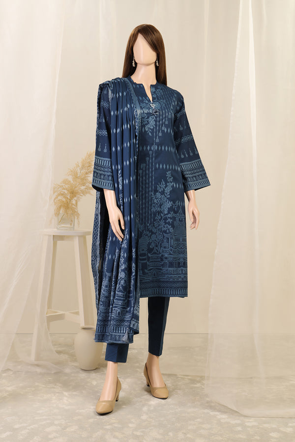 Unstitched Jacquard Cotton 3 Piece