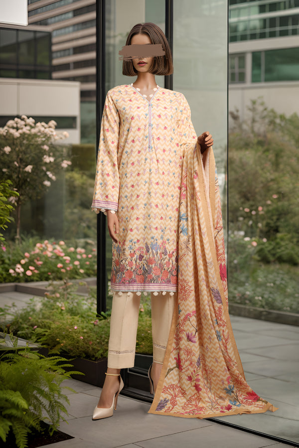 Unstitched Printed Khaddar Shirt