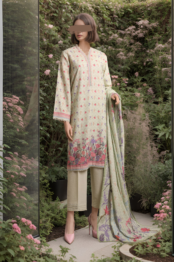 Unstitched Printed Khaddar Shirt