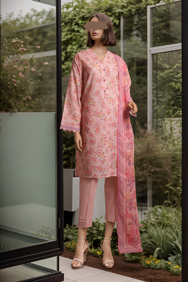 Unstitched Printed Khaddar Shirt