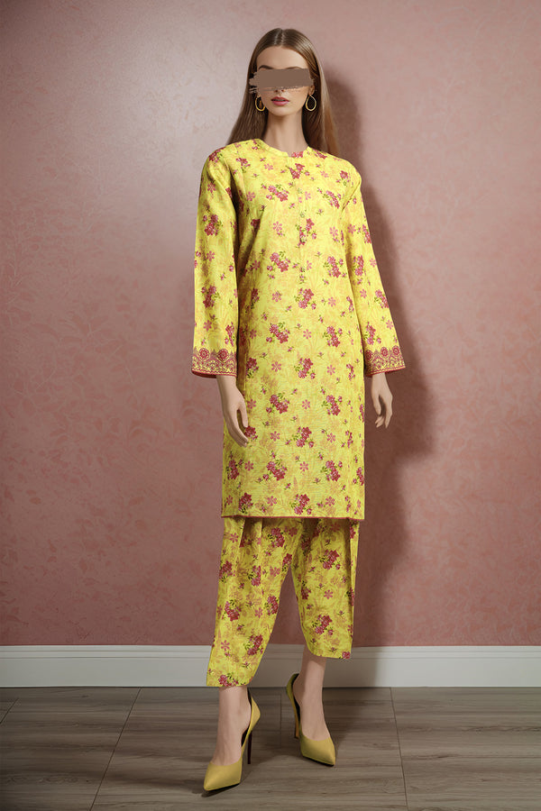 Unstitched Printed Khaddar 2 Piece (Shirt/Trouser)