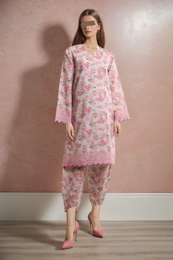 Unstitched Printed  Khaddar Shirt