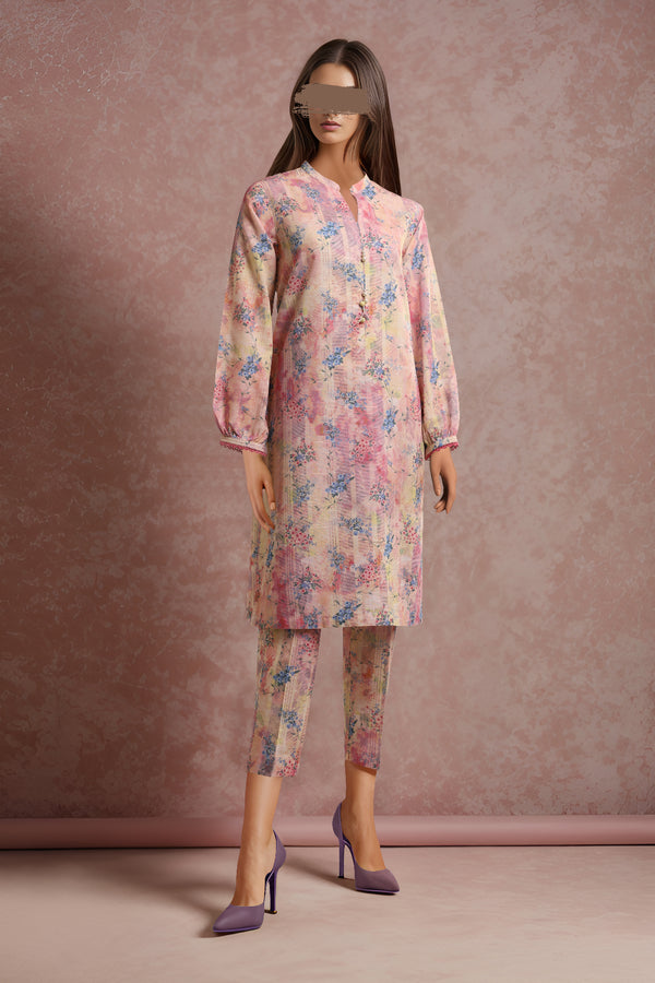 Unstitched Printed  Khaddar Shirt