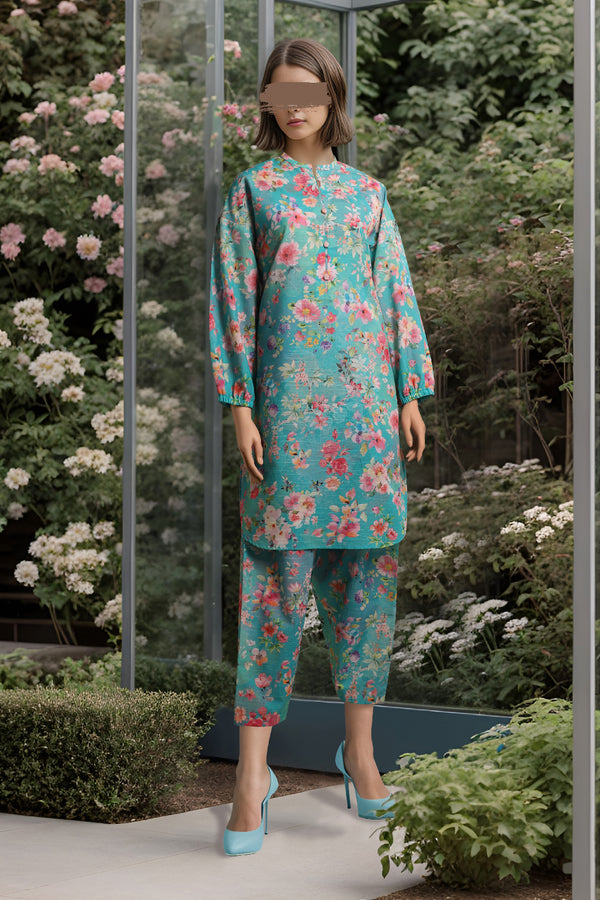 Unstitched Printed Khaddar Viscose 2 Piece (Shirt/Trouser)