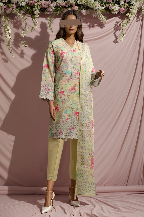 Unstitched Printed  Khaddar Shirt