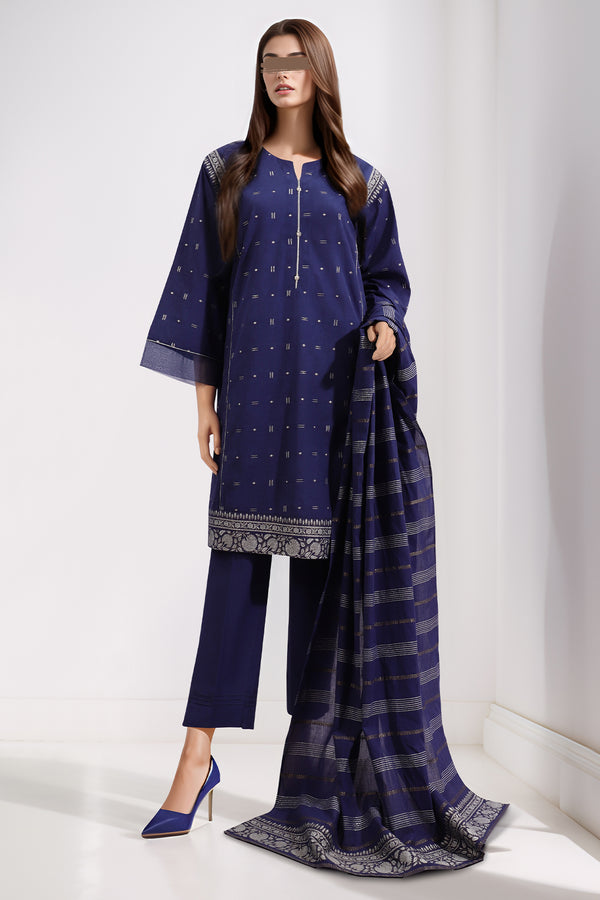 Unstitched Jacquard Cotton 3 Piece