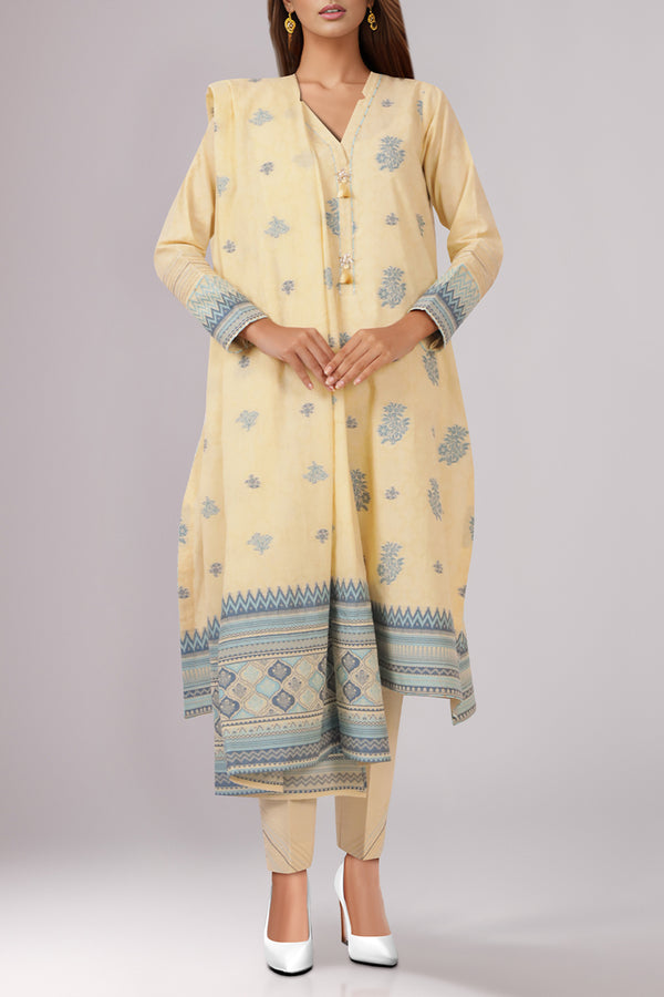 Unstitched Jacquard Cotton 3 Piece