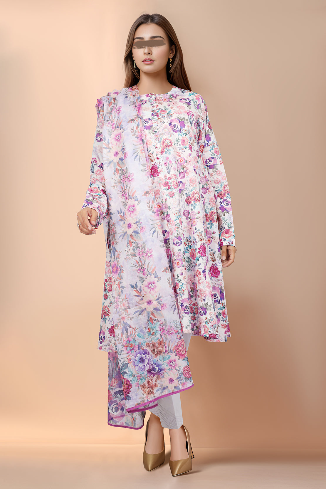 Unstitched Printed Lawn 2 Piece (Shirt/Dupatta) – Saya