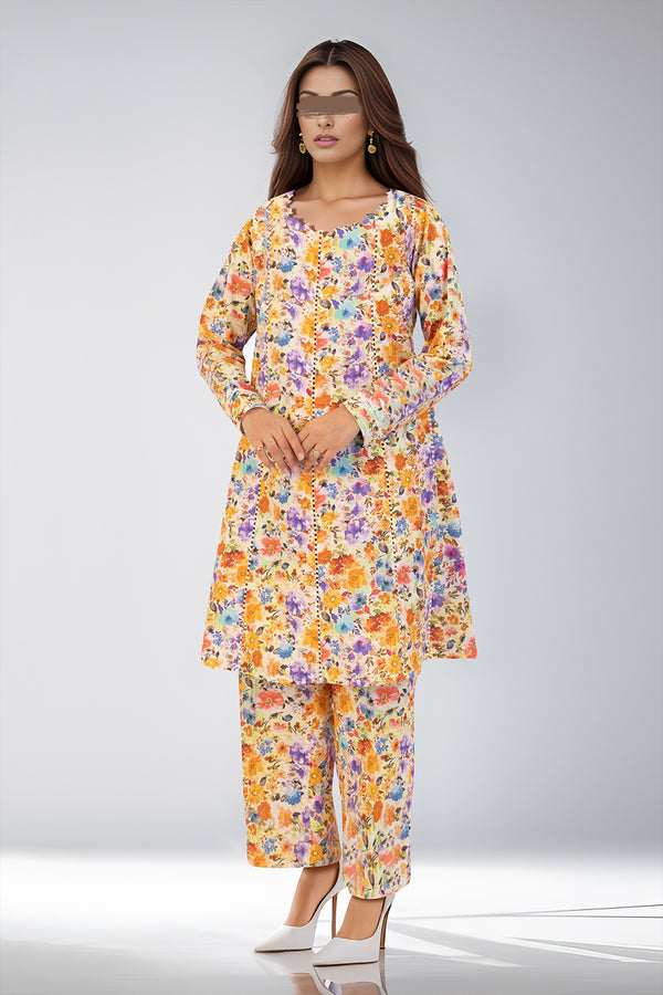 Unstitched Printed Lawn 2 Piece (Shirt/Trouser)