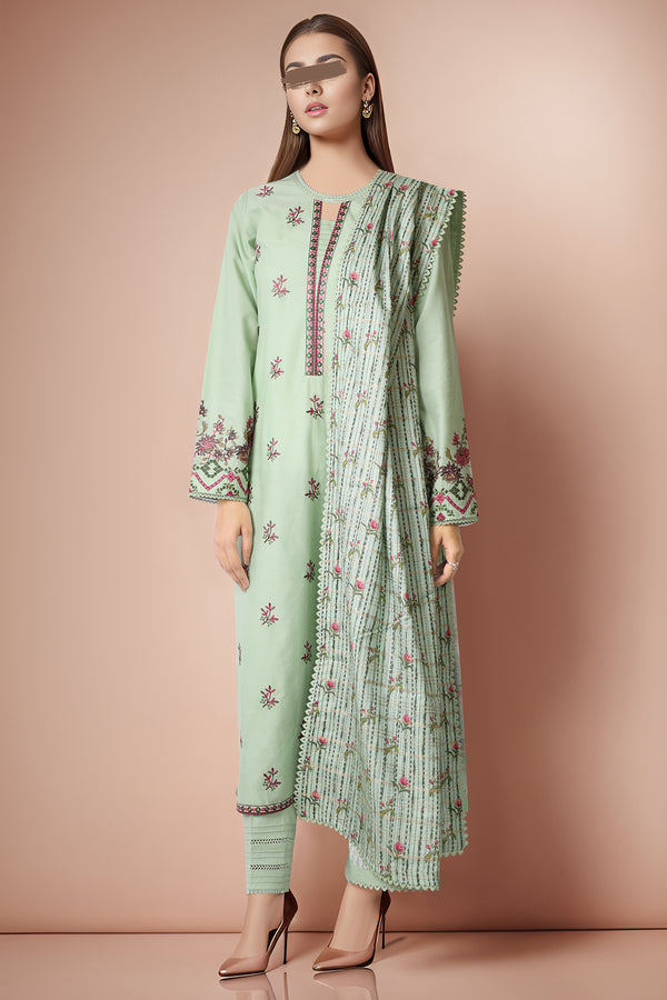 Unstitched Embroidered Lawn Shirt