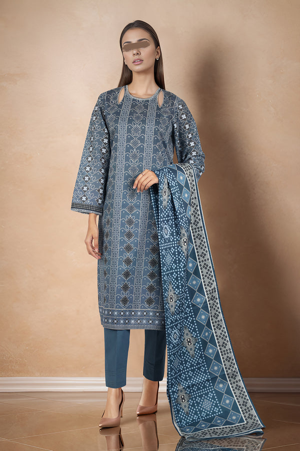 Unstitched Printed Lawn 2 Piece (Shirt/Dupatta)