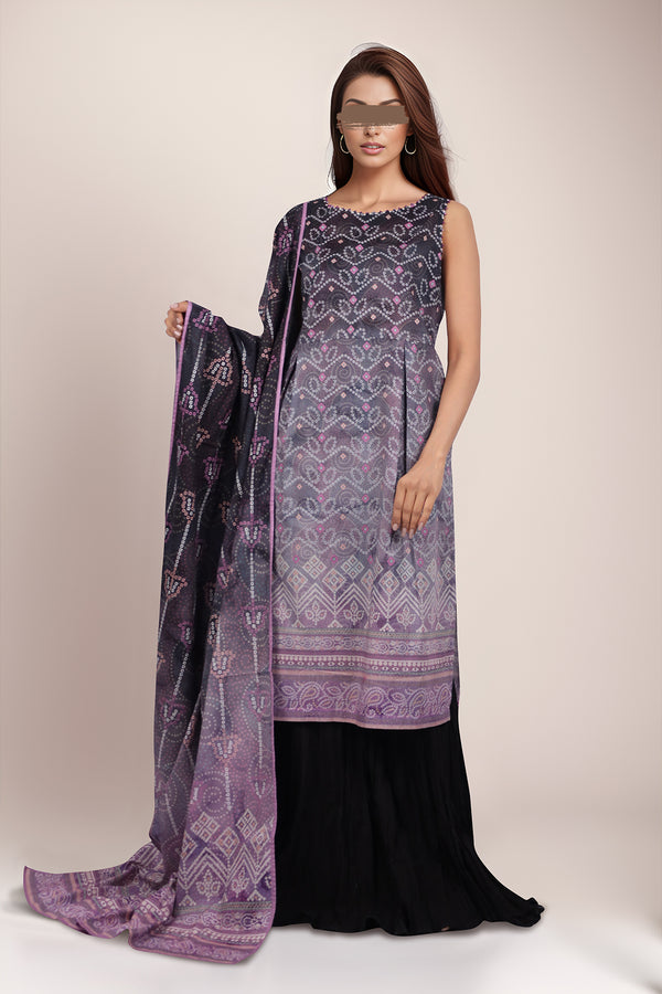 Unstitched Printed Lawn 3 Piece