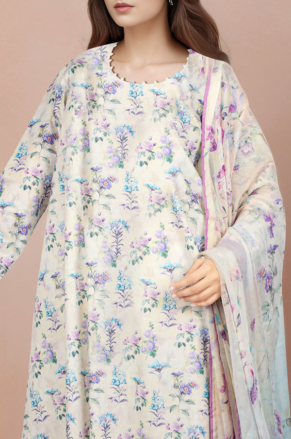 Unstitched Printed Lawn Shirt