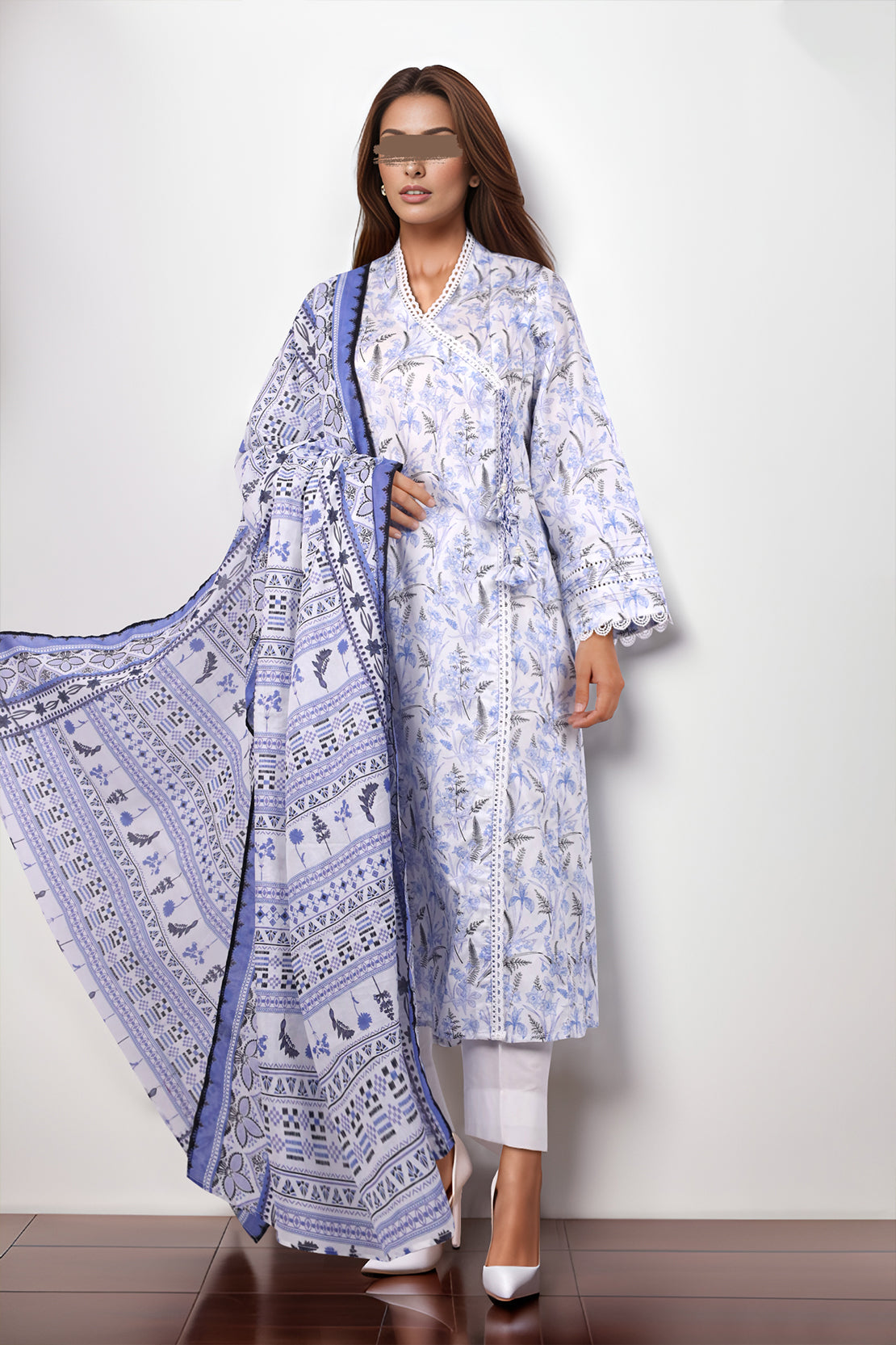 Unstitched Printed Lawn 3 Piece – Saya