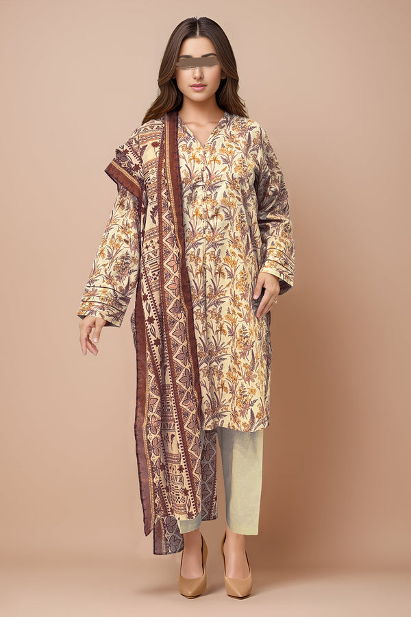 Unstitched Printed Lawn 2 Piece (Shirt/Dupatta)