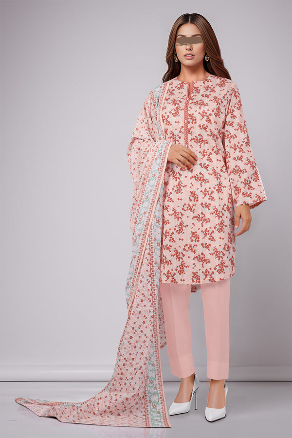 Unstitched Printed Lawn 3 Piece