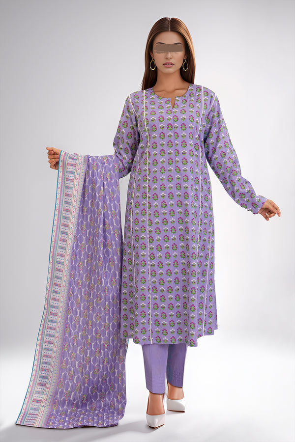 Unstitched Printed Lawn 3 Piece