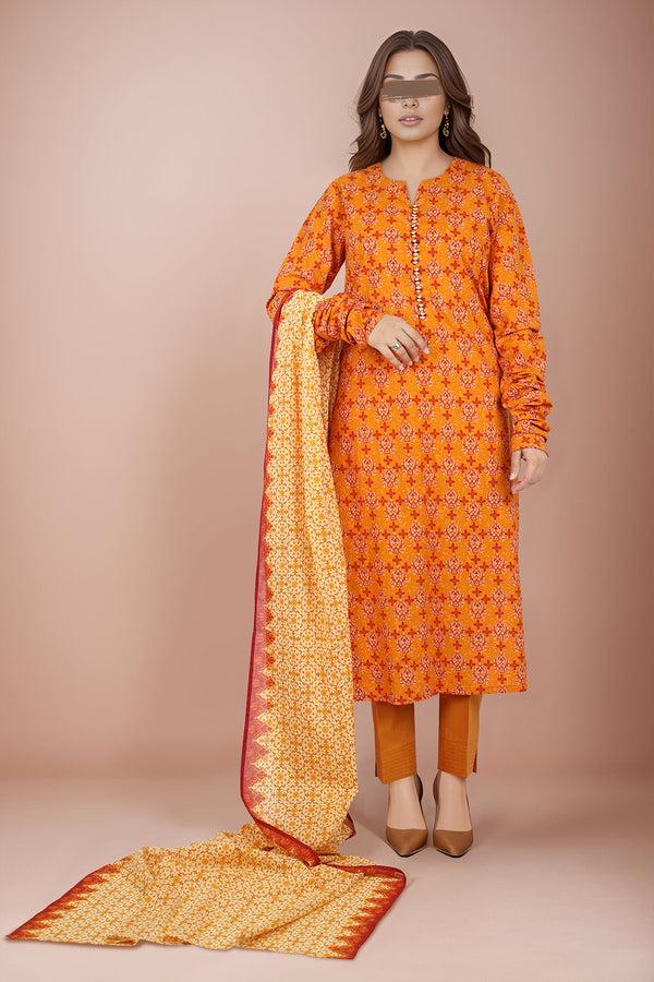 Unstitched Printed Lawn 3 Piece