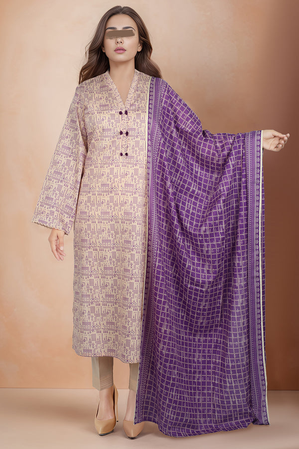 Unstitched Printed Lawn 2 Piece (Shirt/Dupatta)