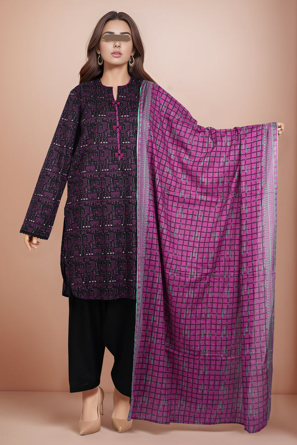 Unstitched Printed Lawn 2 Piece (Shirt/Dupatta)