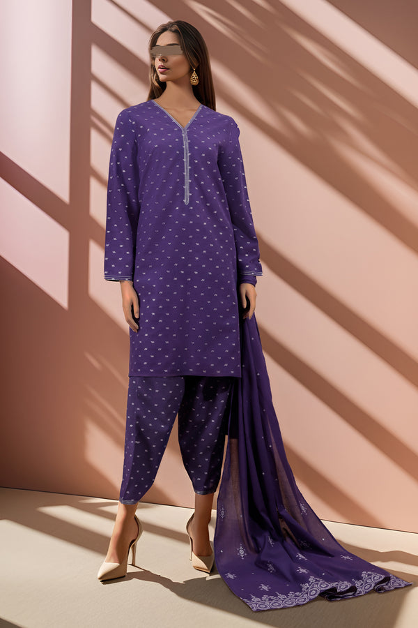 Unstitched Jacquard Cotton 2 Piece (Shirt/Dupatta)