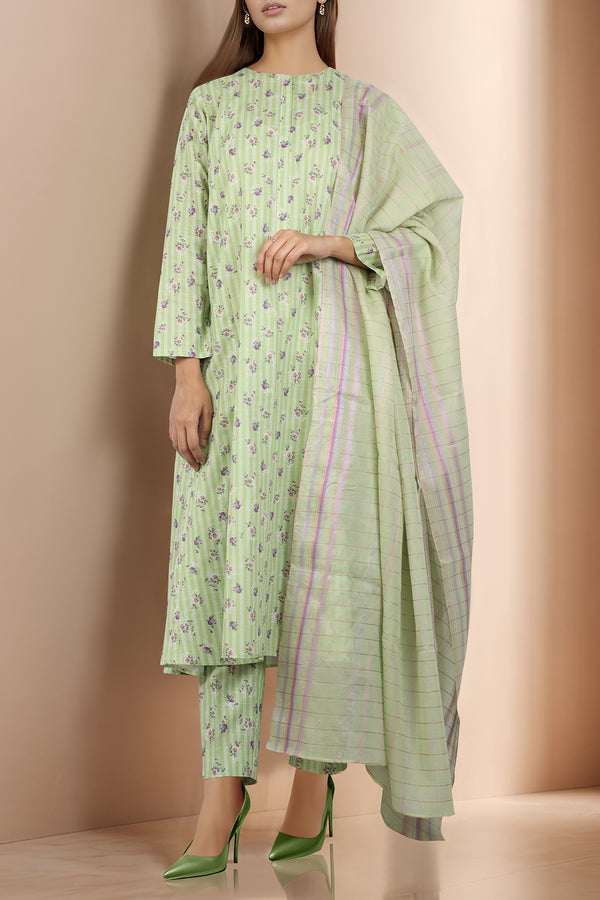 Printed Khaddar Stitched Shirt