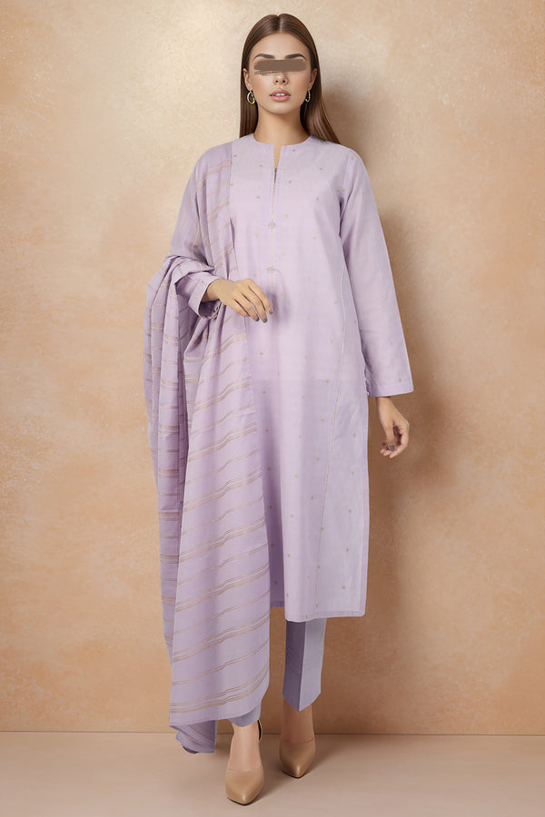 Unstitched Jacquard Cotton 2 Piece (Shirt/Dupatta)