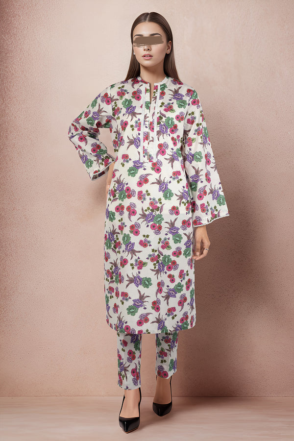 Unstitched Printed Lawn 2 Piece (Shirt/Trouser)