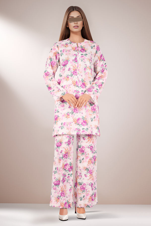 Unstitched Printed Cotton Dobby 2 Piece (Shirt/trouser)