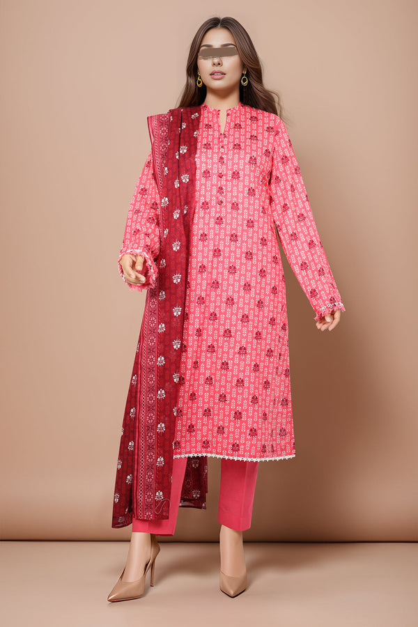 Unstitched Printed Lawn 2 Piece (Shirt/Dupatta)