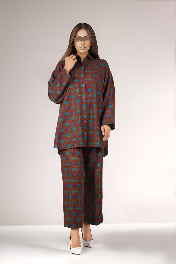 Unstitched Printed Cotton Khaddar 2 Piece (Shirt/Trouser)