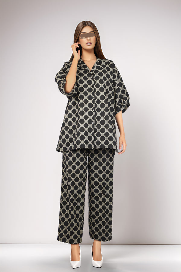 Unstitched Printed Cotton Khaddar 2 Piece (Shirt/Trouser)