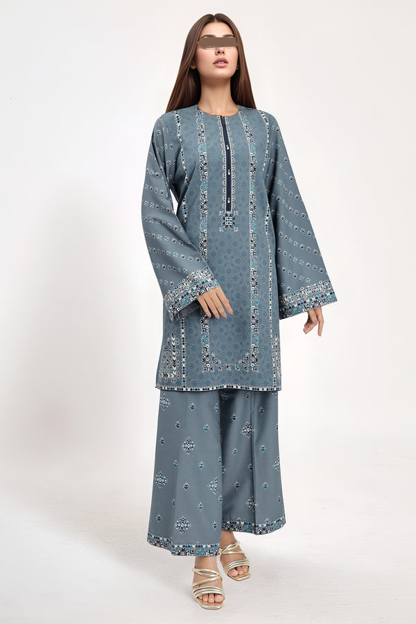 Unstitched Printed Arabic Linen 2 Piece (Shirt/Trouser)