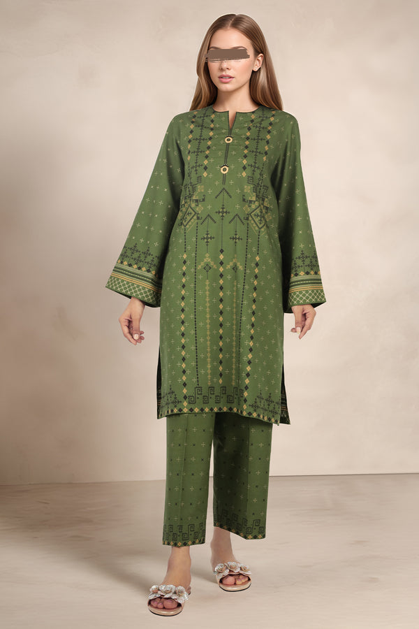 Unstitched Printed Arabic Linen 2 Piece (Shirt/Trouser)