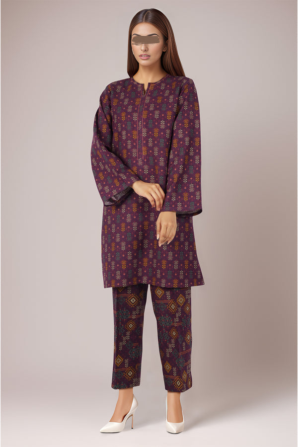 Unstitched Printed Khaddar Viscose 2 Piece (Shirt/Trouser)