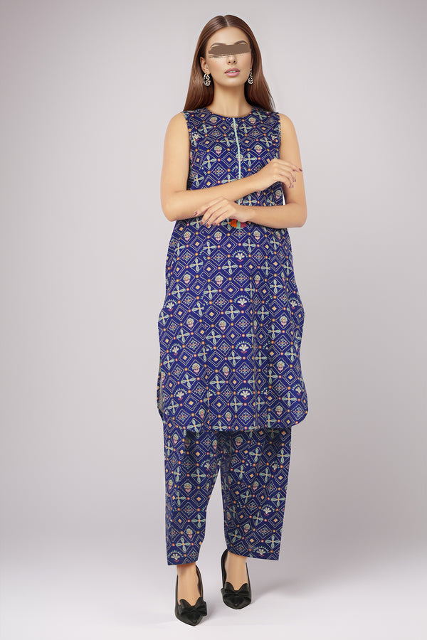 Unstitched Printed Cotton Khaddar 2 Piece (Shirt/Trouser)