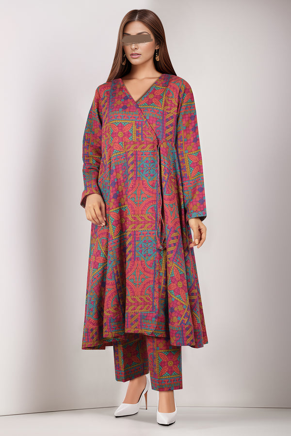 Unstitched Printed Khaddar Viscose 2 Piece (Shirt/Trouser)