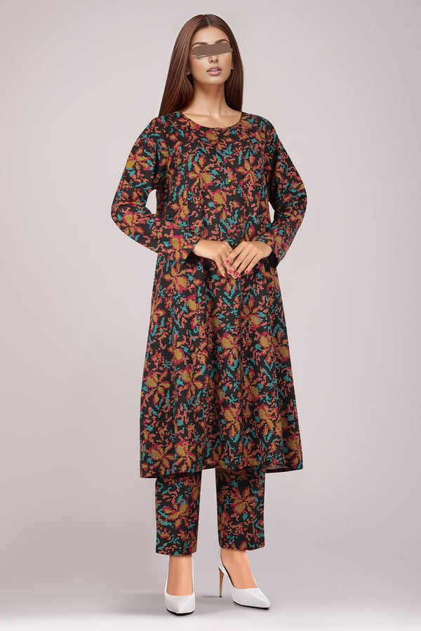 Unstitched Printed Khaddar Viscose 2 Piece (Shirt/Trouser)