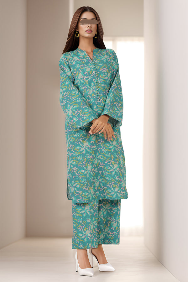 Unstitched Printed Khaddar Viscose 2 Piece (Shirt/Trouser)