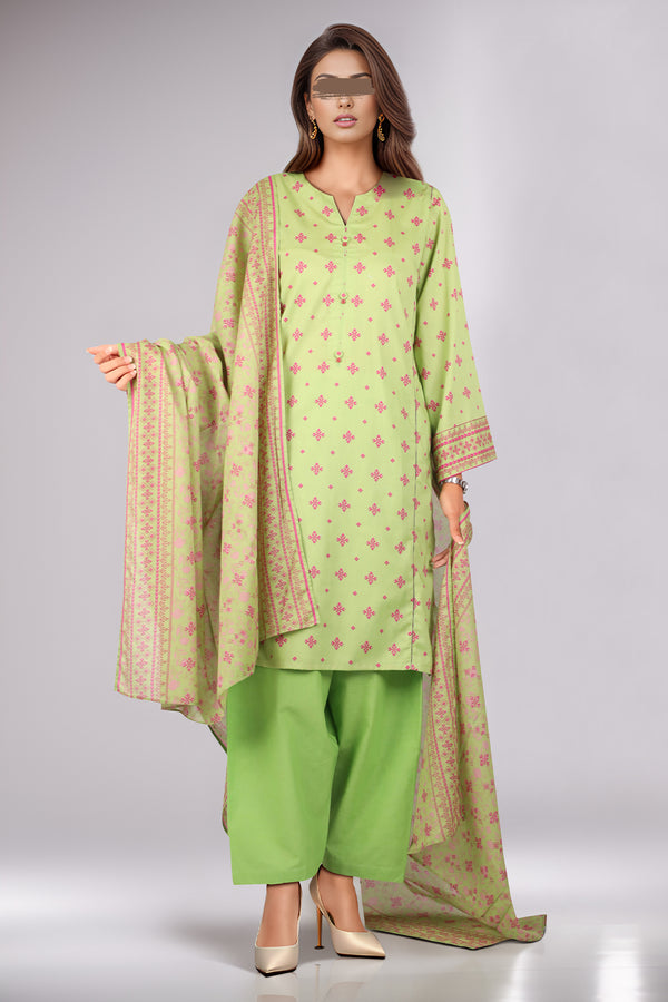 Unstitched Printed Lawn 3 Piece