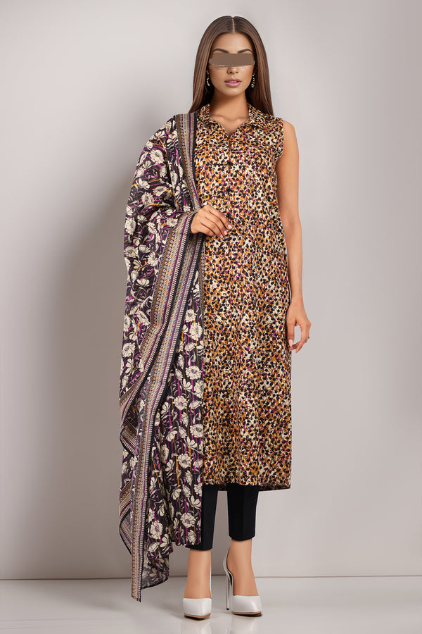 Unstitched Printed Lawn 2 Piece (Shirt/Dupatta)