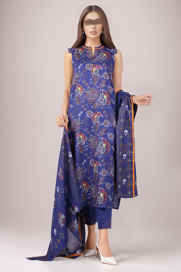 Unstitched Printed Lawn 2 Piece (Shirt/Dupatta)