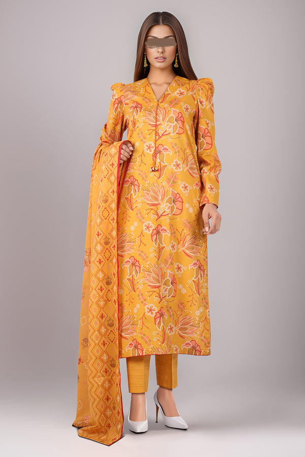 Unstitched Printed Lawn 2 Piece (Shirt/Dupatta)